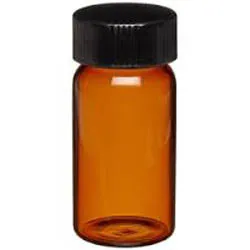 021887 - BOTTLE AMBER GLASS 4ML WITH CAP  (2 pcs/pkg)