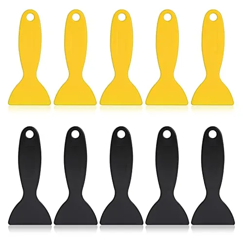 10 Pcs Plastic Scraper,Plastic Spatula Paint Scrapers Flexible Resin Scraper Putty Knife Air Bubble Remover Sticker Installation Tool for 3D Printing