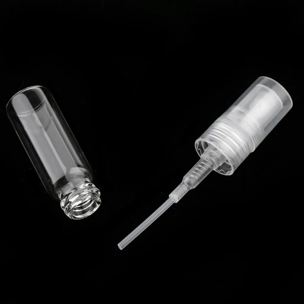 10Pcs Glass Perfume Empty Bottle Atomizer Pump Sprayer Refillable Travel 3ml