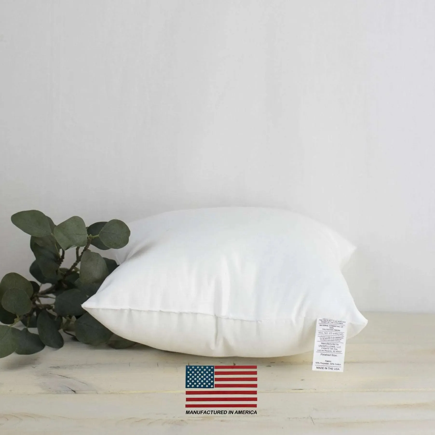 19x19 | Indoor Outdoor Hypoallergenic Polyester Pillow Insert | Quality Insert | Pillow Inners | Throw Pillow Insert | Square Pillow Inserts