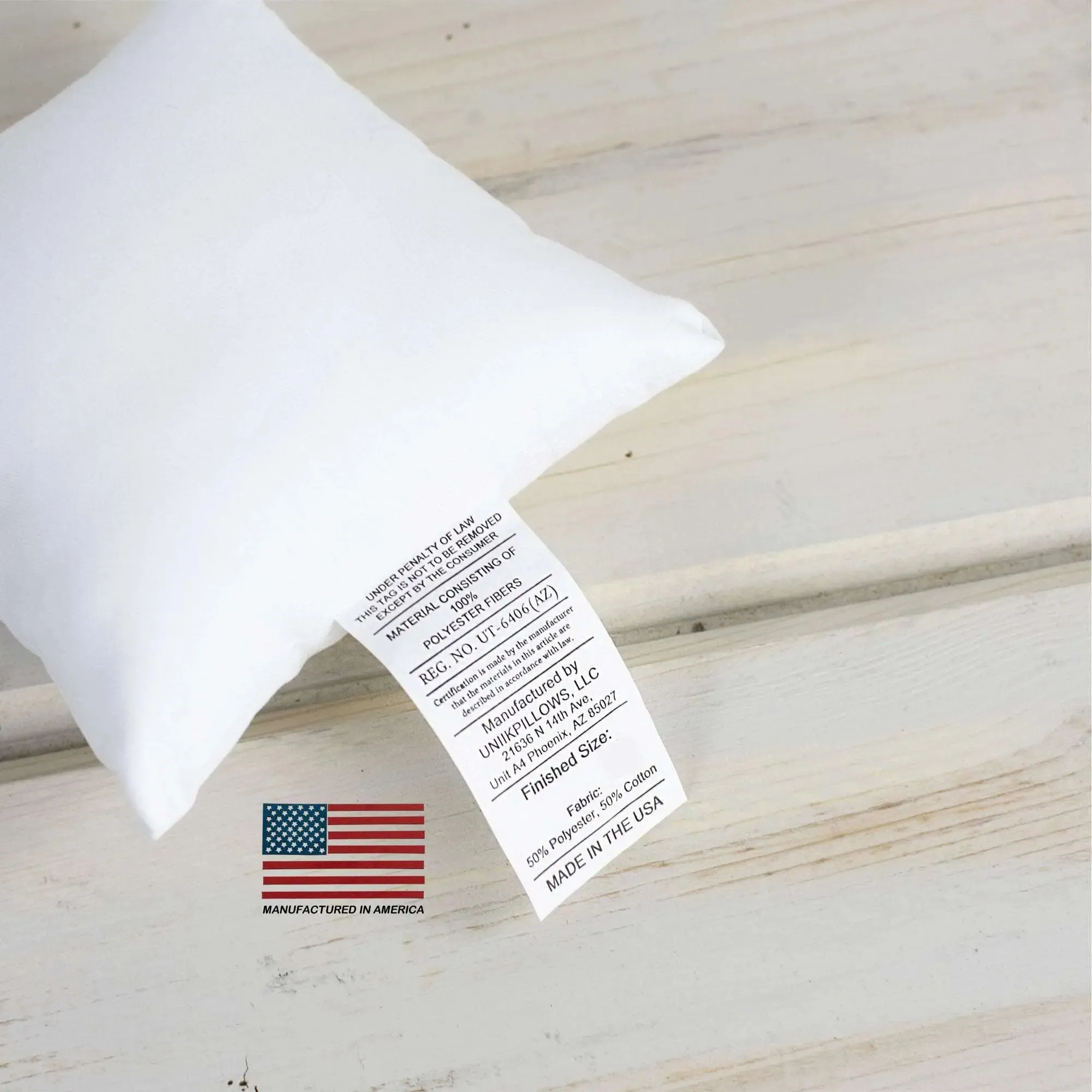 19x19 | Indoor Outdoor Hypoallergenic Polyester Pillow Insert | Quality Insert | Pillow Inners | Throw Pillow Insert | Square Pillow Inserts