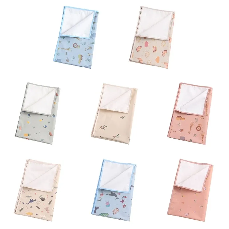 1pc Waterproof Baby Diaper Changing Pad Soft Washable Newborn Urine Pad Changing Pad Liners for Crib Cradles Reusable Diaper Pad