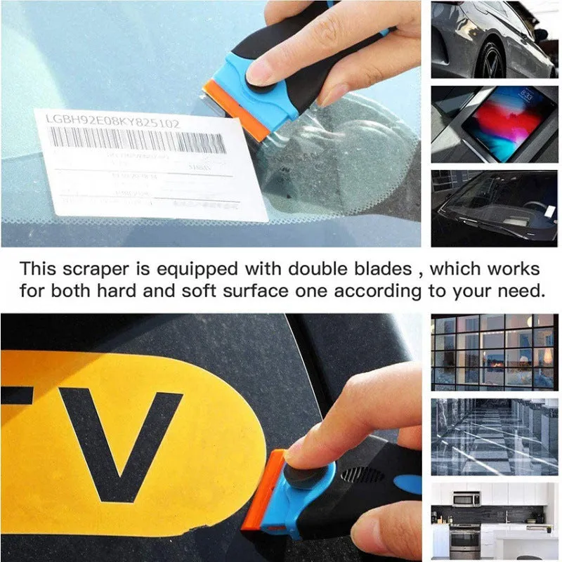 22-piece Portable Double-edged Squeegee To Remove Residues From Car Window Glue