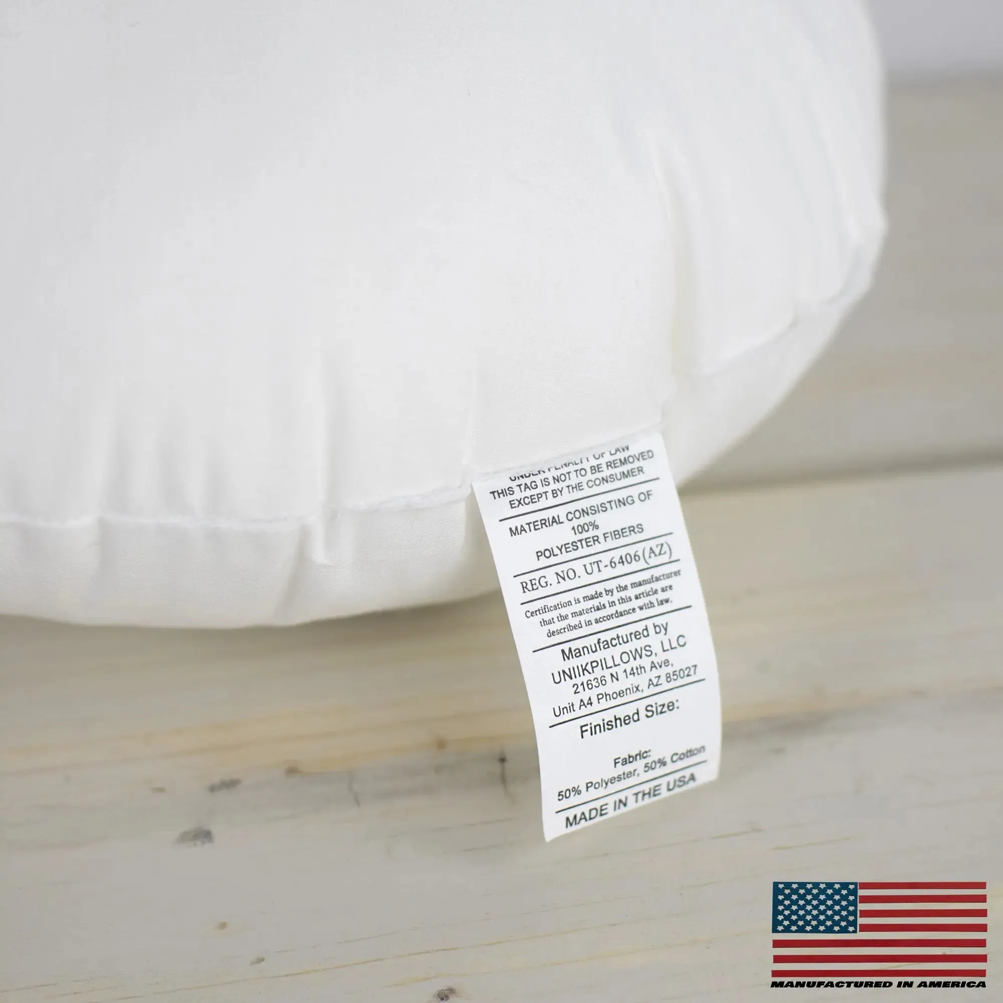 22" | Round Angel Hair Insert | Indoor Outdoor Down Alternative Hypoallergenic Pillow Insert | Quality Insert | Premium Insert