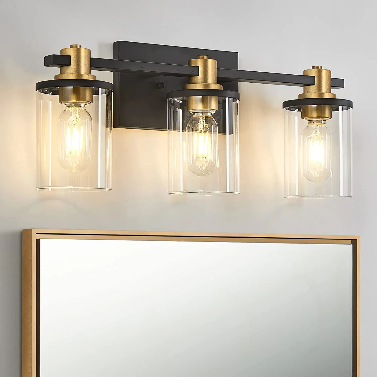 3-Light Bathroom Vanity Light, Gold