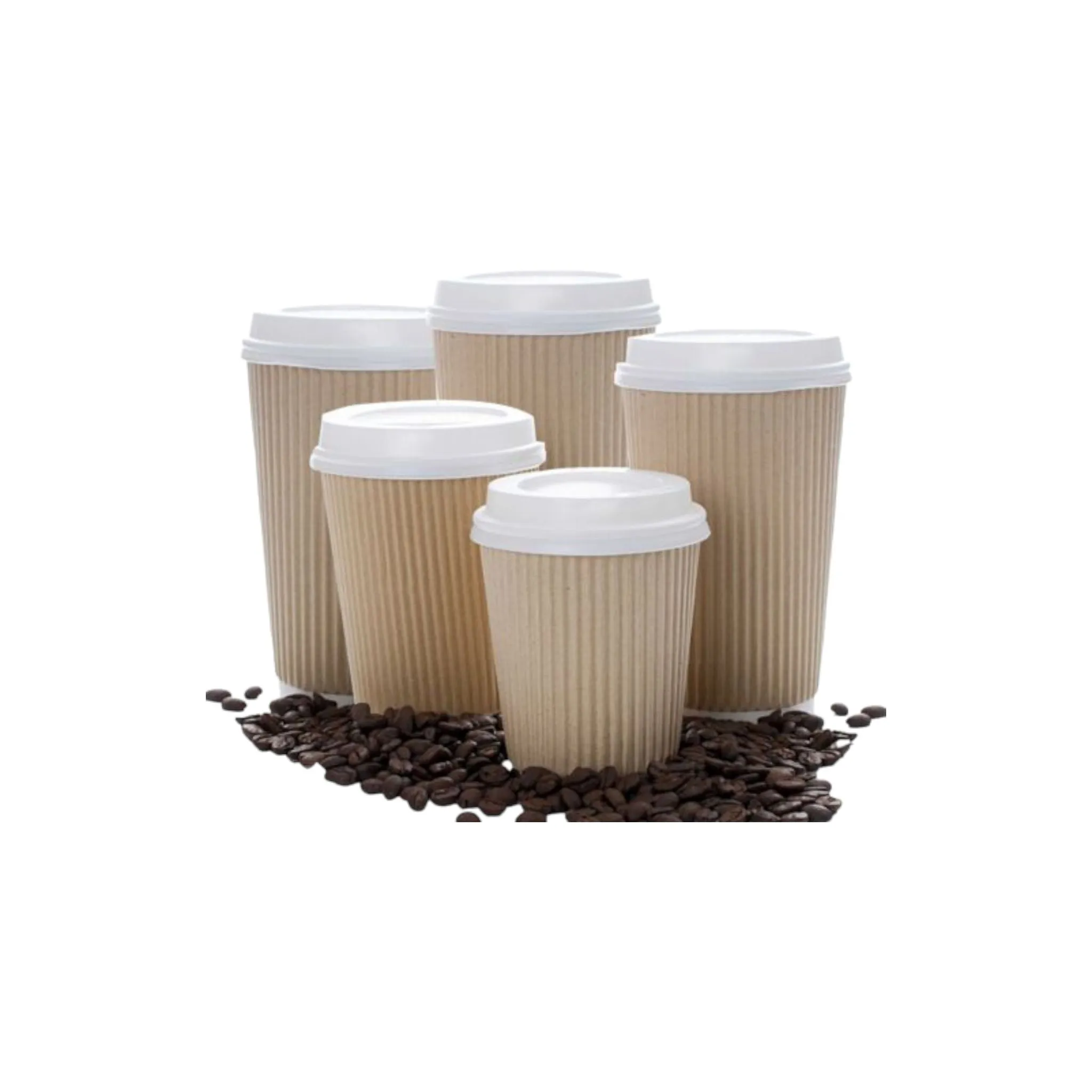 350ml Ripple Paper Coffee Cups Double Wall 5pack