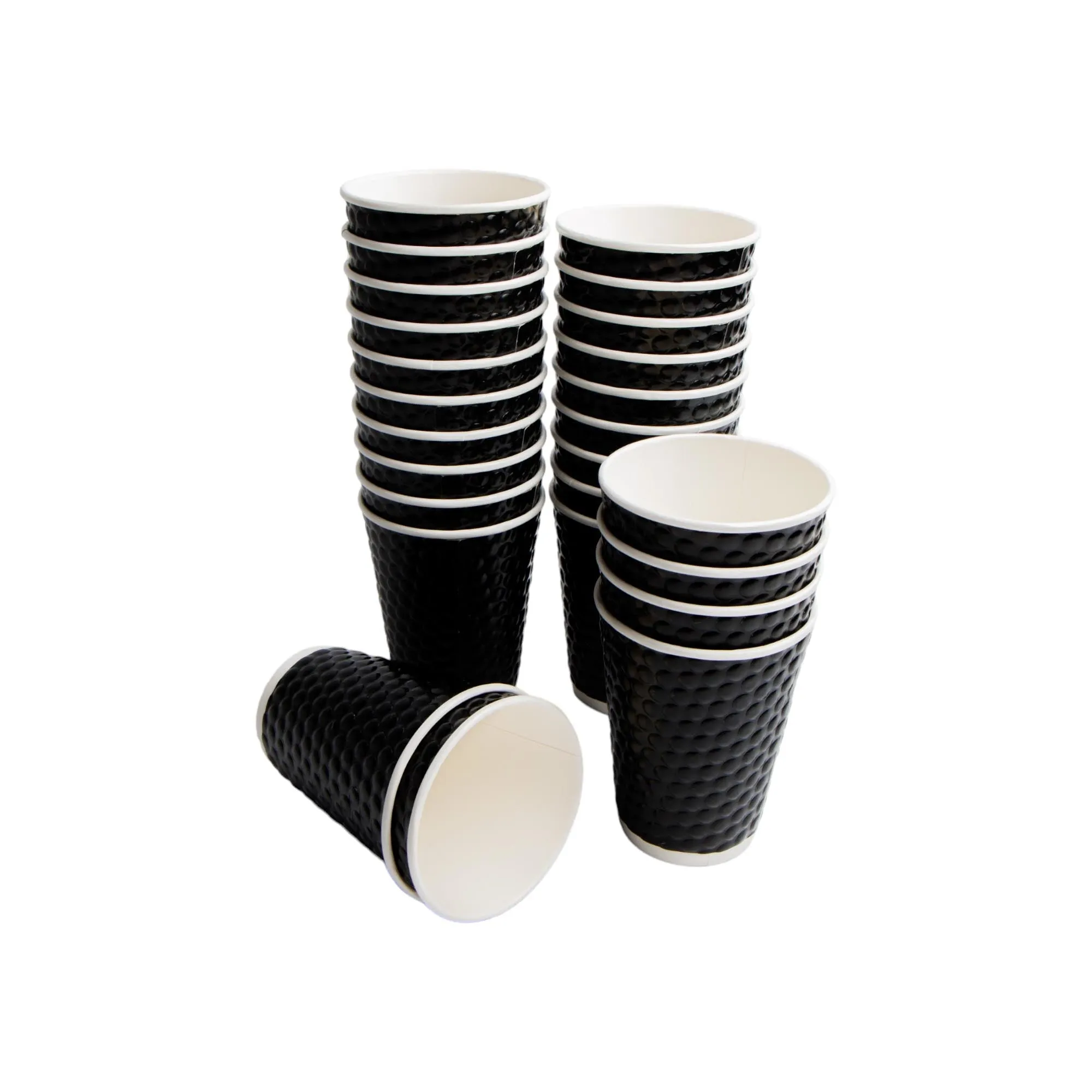 360ml Disposable Paper Coffee Cup Dot Embossed 25pack XPCL111