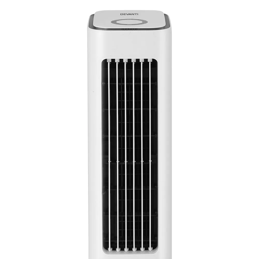 4-in-1 Tower Air Cooler Humidifier LED Remote 6L - Devanti