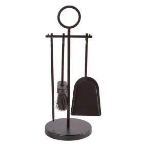 4pc Black 'Midhurst' Fireside Companion Set - By Hammer & Tongs