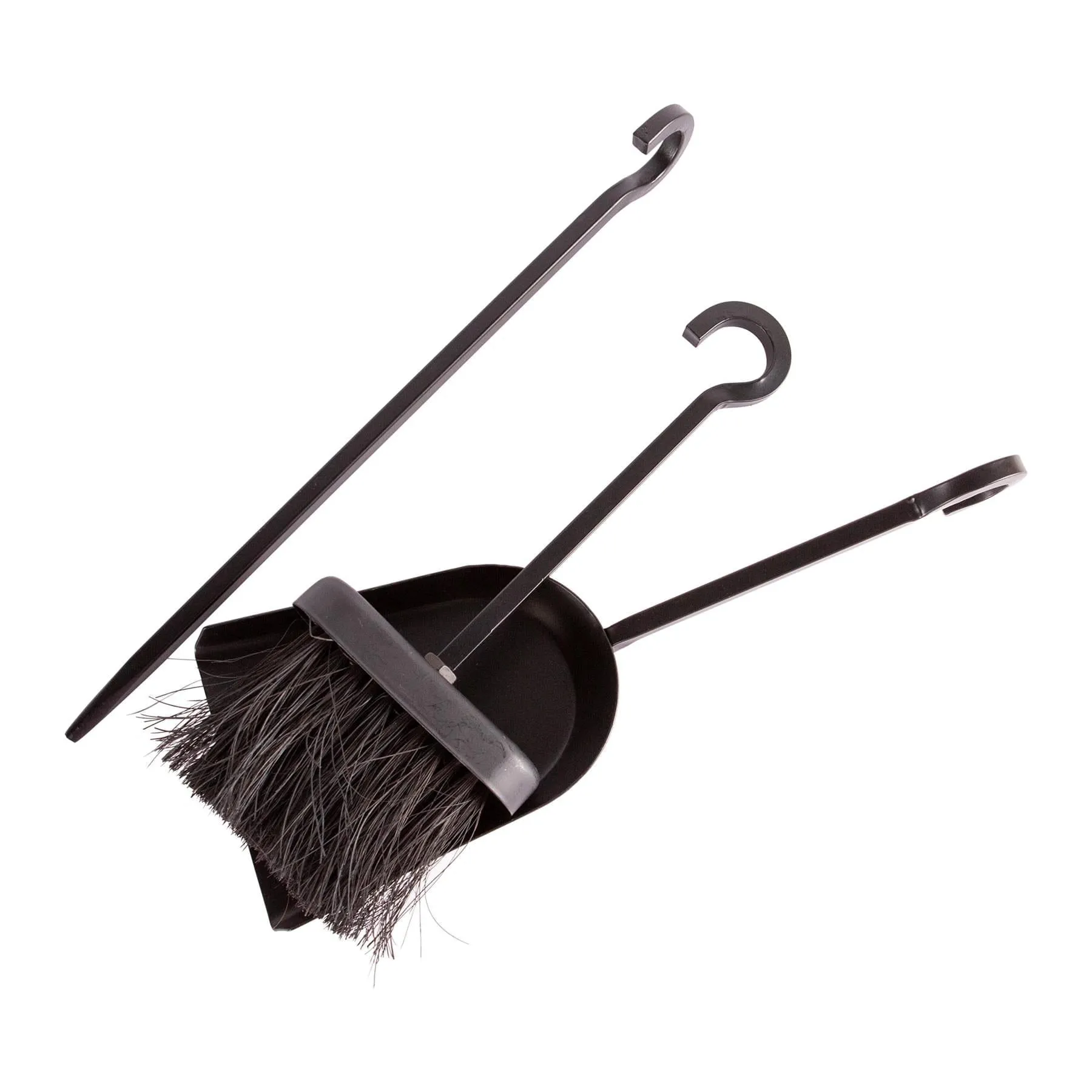 4pc Black 'Midhurst' Fireside Companion Set - By Hammer & Tongs