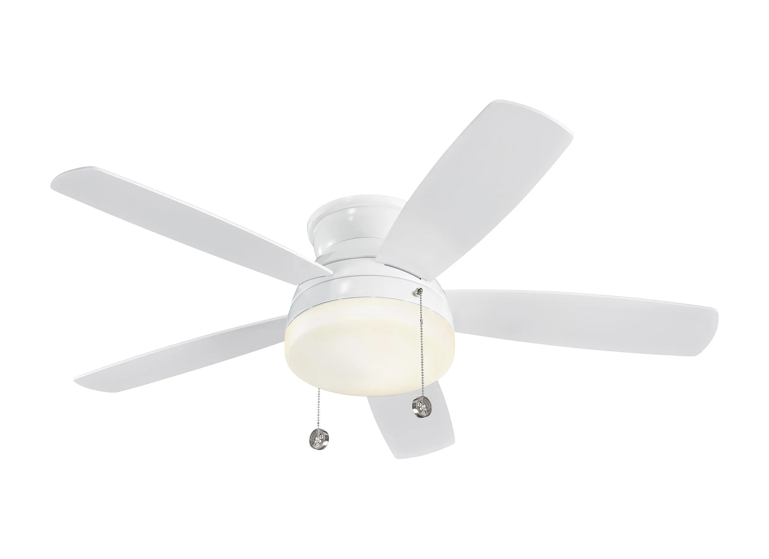 52" Traverse Semi-Flush Fan - White