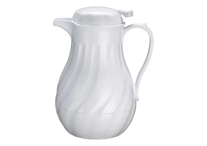 64 Oz White Swirl Carafe