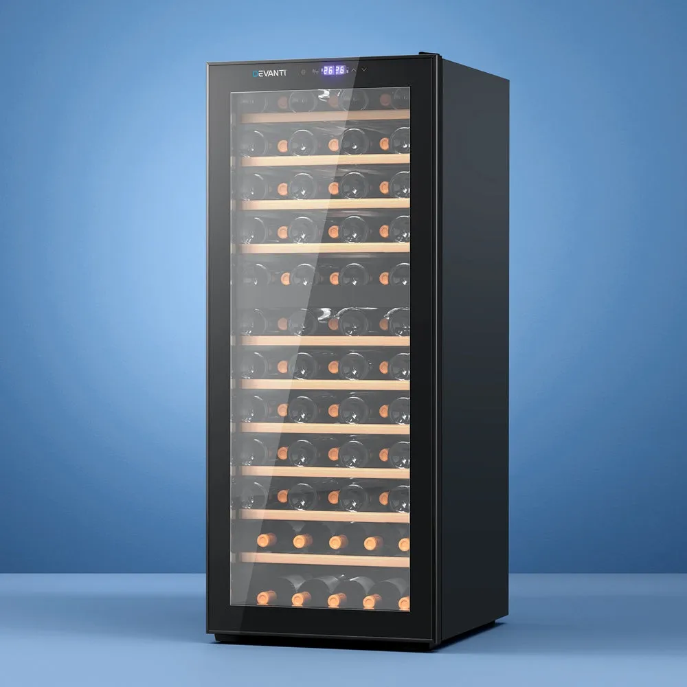 80-Bottle Dual Zone Wine Cooler, UV Glass Door - Devanti