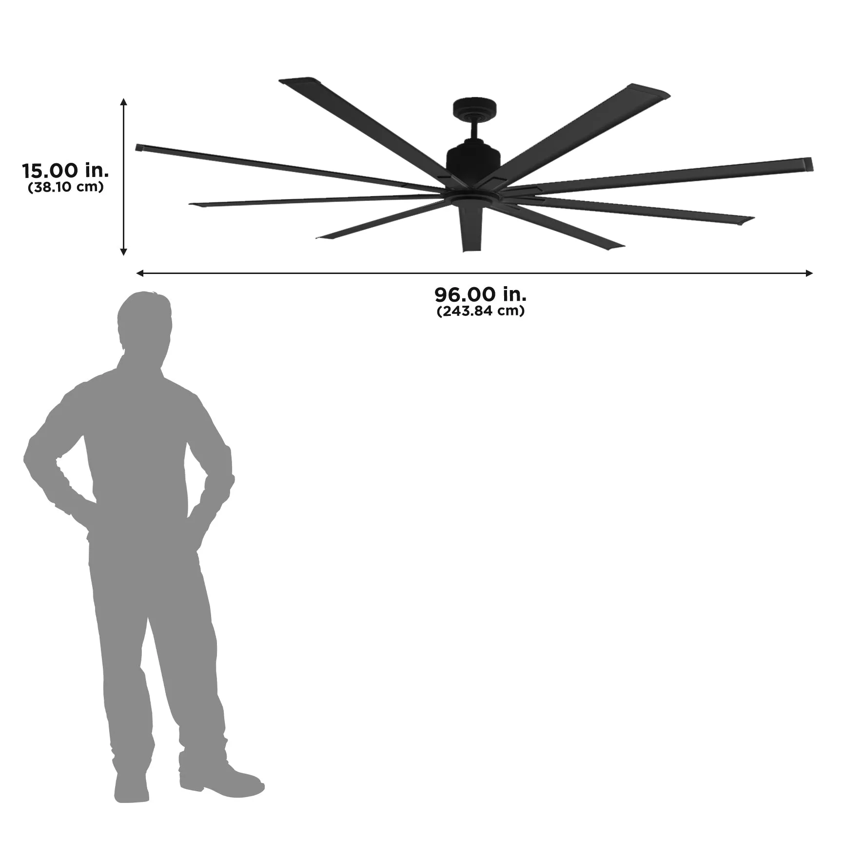 96 In. Indoor 6-Speed Ceiling Fan