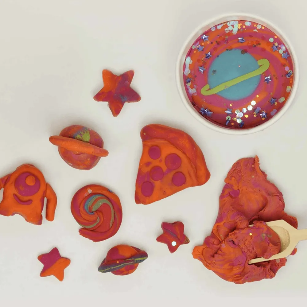 All-Natural Play Dough - Saturn Sparkle