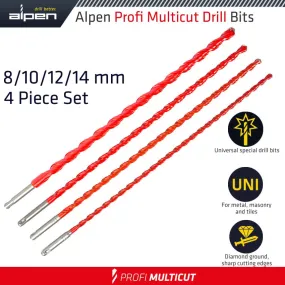 ALPEN CASSETTE PROFI MULTICUT 4-PCS. 8.0I 10.0I 12.0I 14.0X 450 WITH HAMMER- ALP57900004