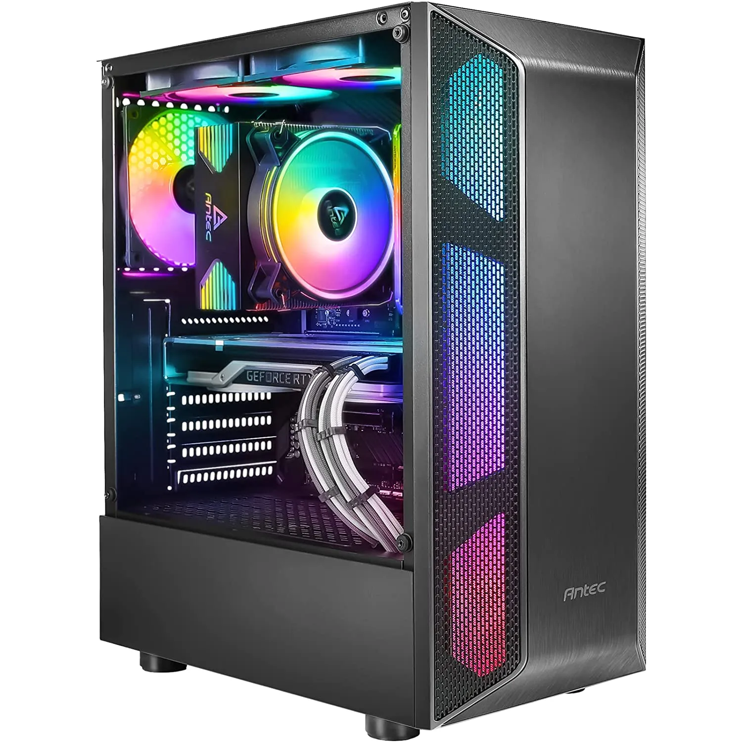 Antec NX250 Mid Tower Gaming Cabinet/Computer Case | Support ATX,Micro-ATX,ITX | 1 x 120mm Fan in Rear