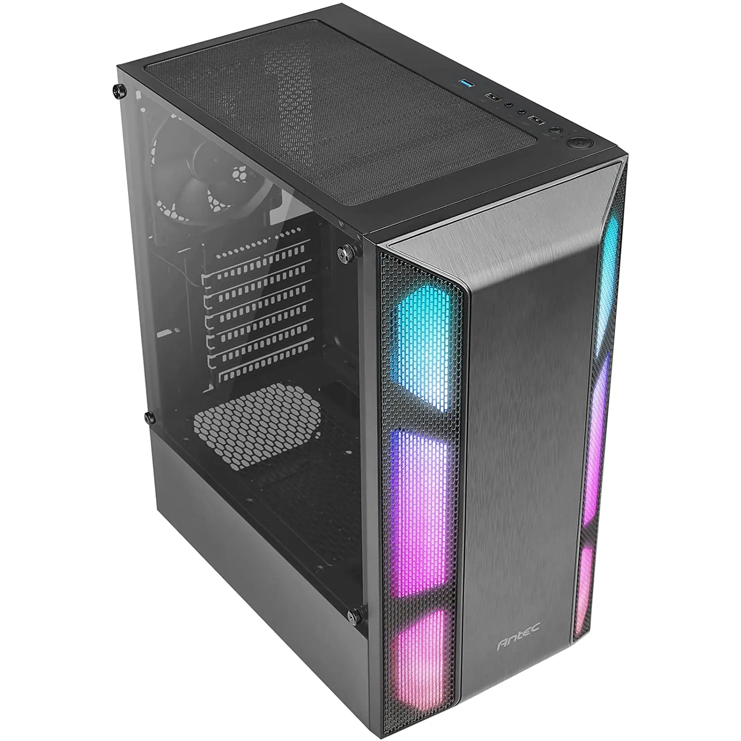 Antec NX250 Mid Tower Gaming Cabinet/Computer Case | Support ATX,Micro-ATX,ITX | 1 x 120mm Fan in Rear