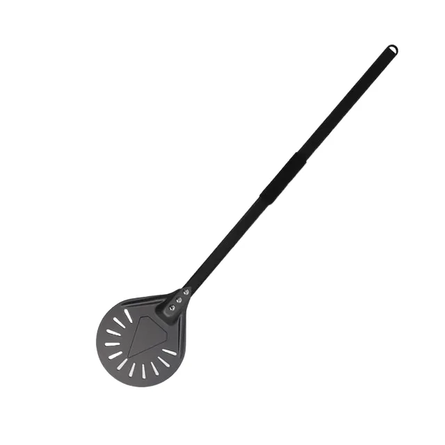 Anygleam Pizza Shovel 100cm Dark Grey for Perforated Peel with Metal Handle Oven Turning Baking Accessory