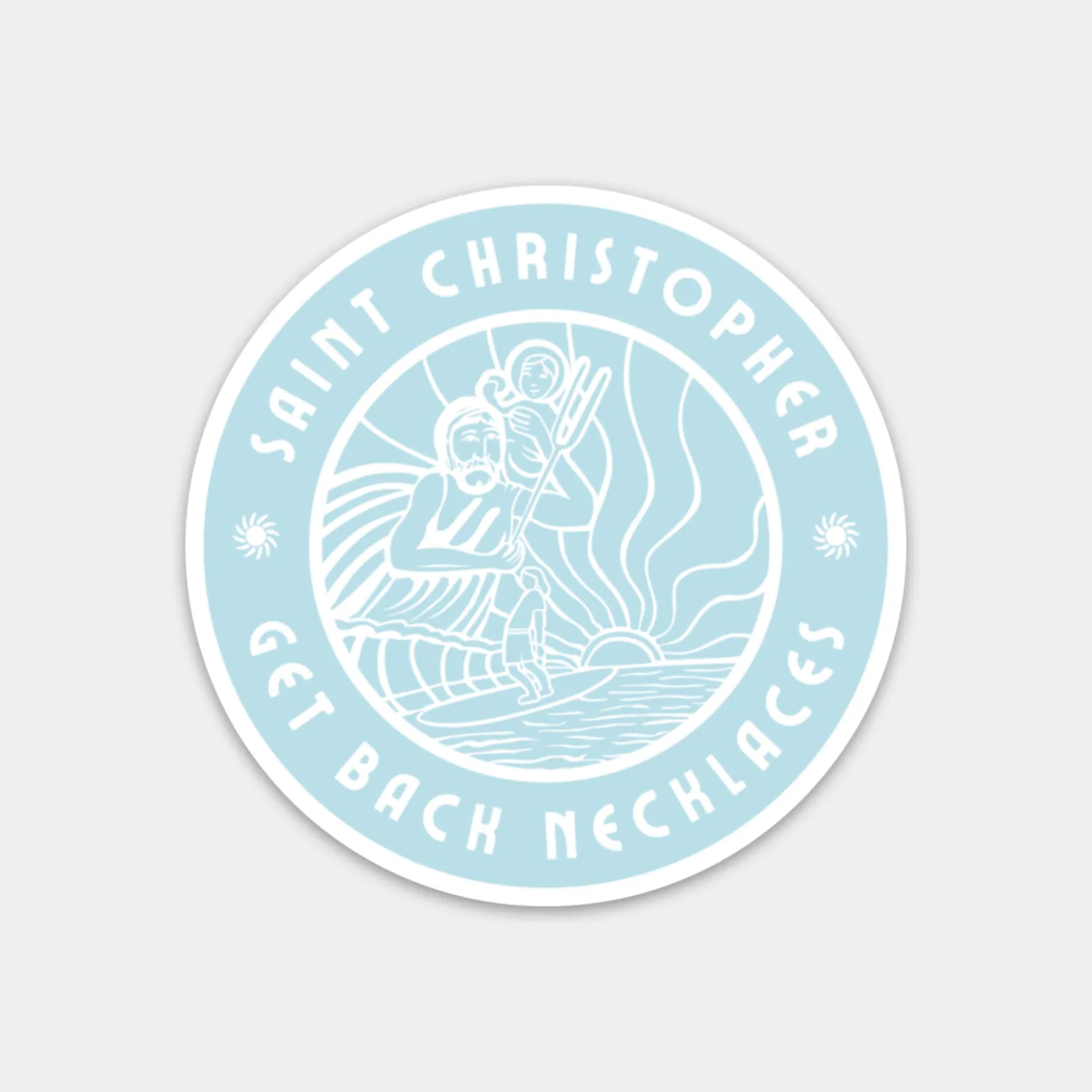 Aqua St. Christopher Sticker