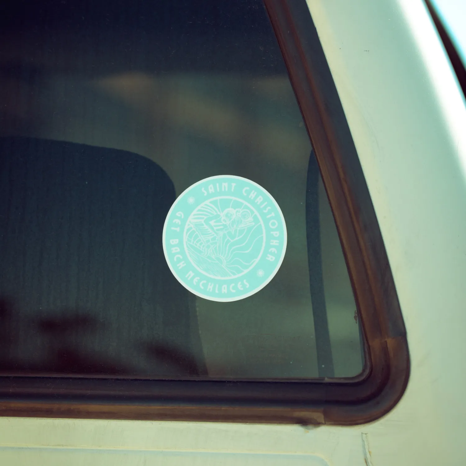 Aqua St. Christopher Sticker