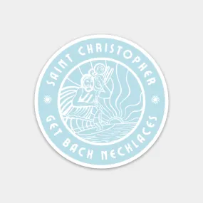 Aqua St. Christopher Sticker