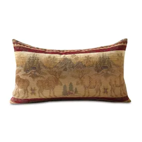 Balsam Moose Lodge Lumbar Pillow Cover 15x26