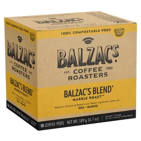 Balzac's Blend 100% Compostable Coffee Pods, 18 Pack