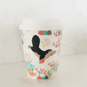 Bamboo Reusable Cup - Platypus (Small) by Suki McMaster