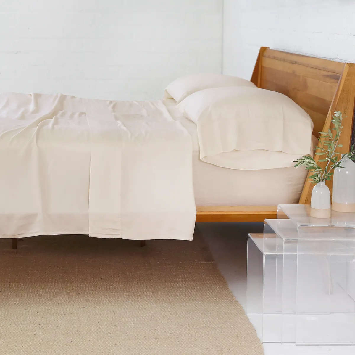 Bamboo Sateen Sheet Set - Sand