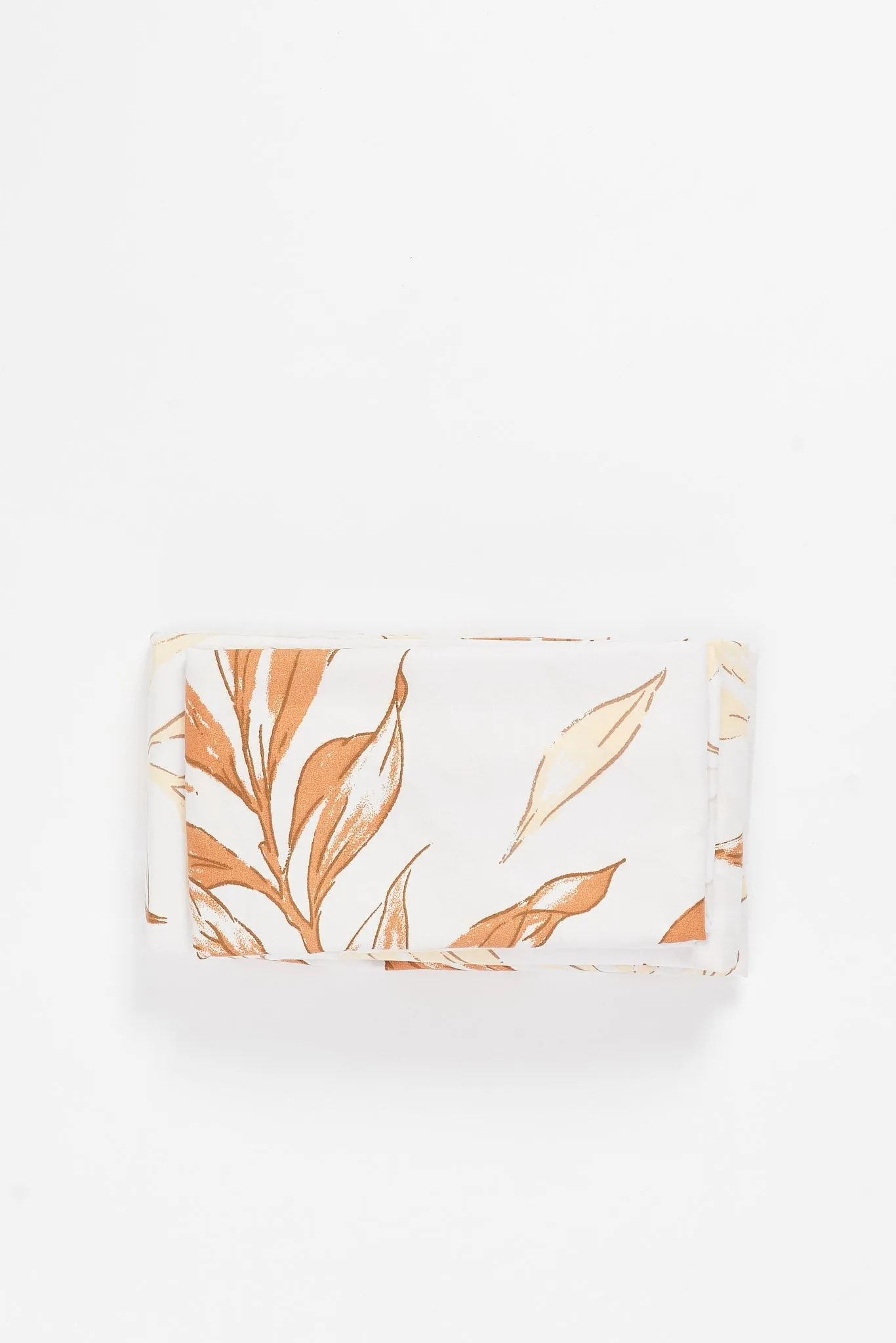 Beige Leaves Print 2-Piece Flat Sheet (Single Size)