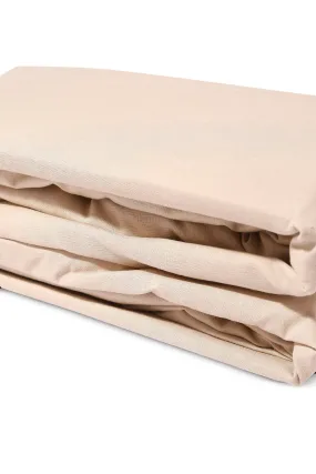 Beige Solid 2-Piece Flat Sheet (Single Size)