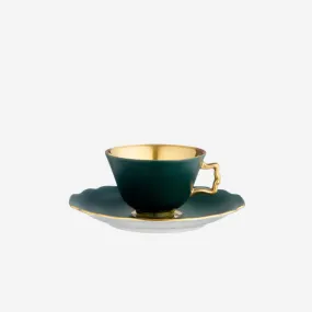 Belvedere Forest Green Espresso Cup & Saucer