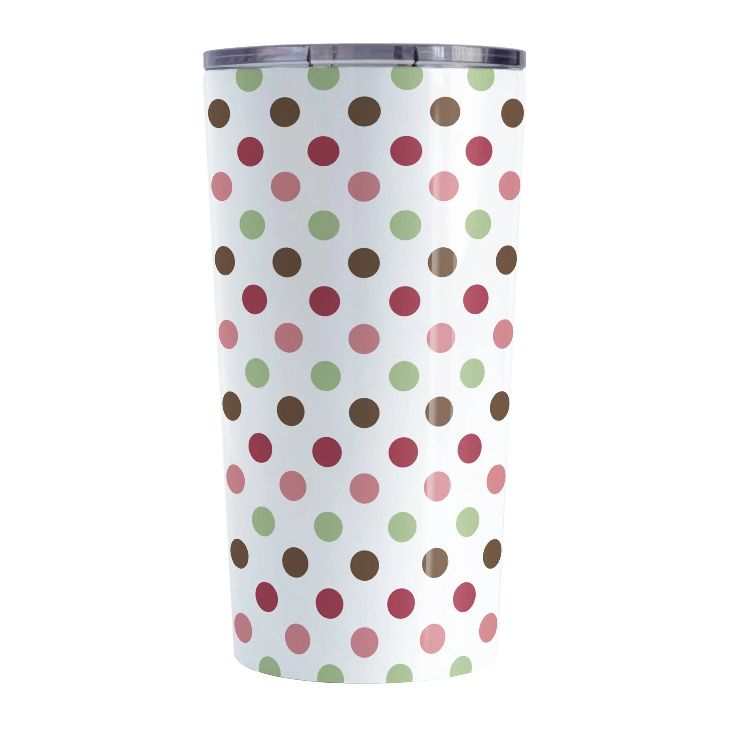 Berry Green Polka Dots Tumbler Cup