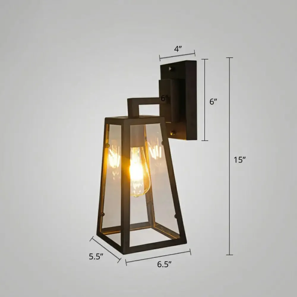 Black Shaded Glass Wall Lamp: Simplicity in Single Restaurant Lighting Fixture