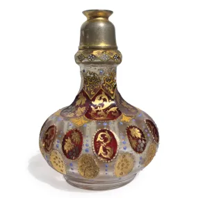 Bohemian Cut Glass Flask - 19th Century