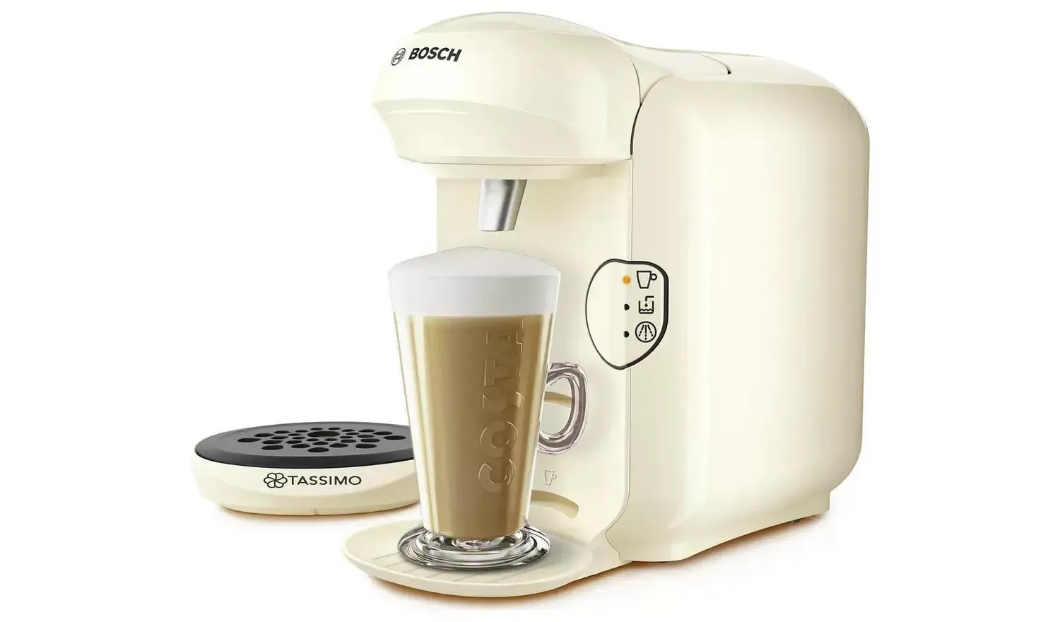 Bosch TAS1407GB Tassimo Vivy 2 Pod Coffee Machine 1300W - Cream