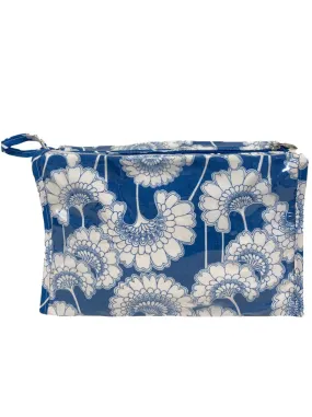 Box Cosmetic Bag, Blue Fans