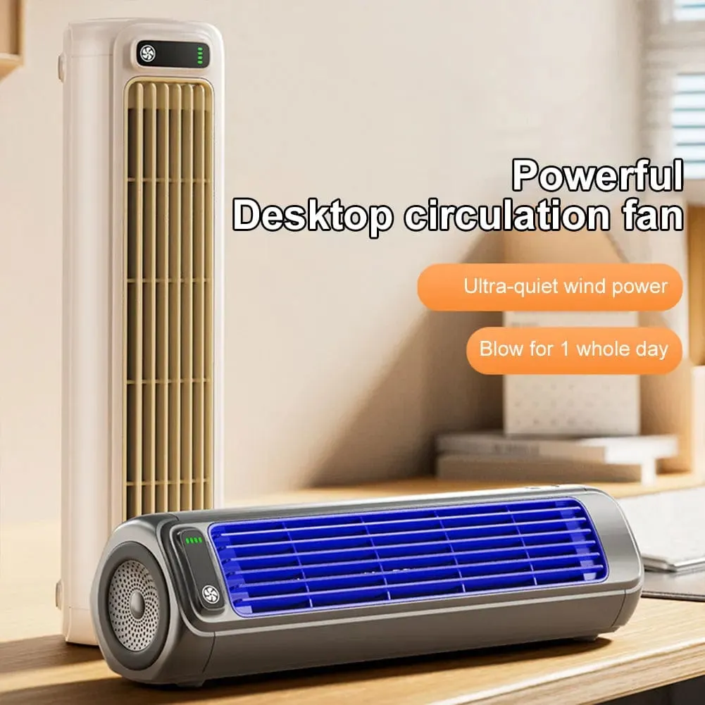 BreezeTower: Portable Quiet Bladeless Desktop Fan