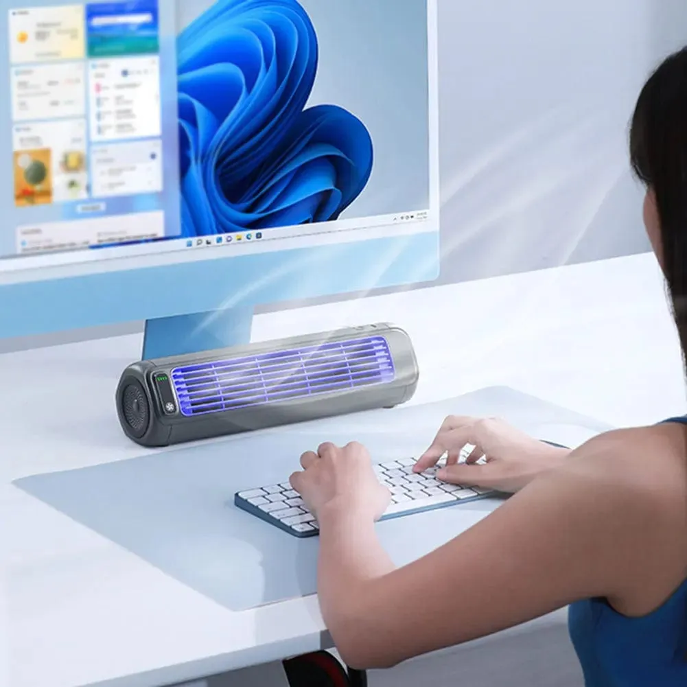 BreezeTower: Portable Quiet Bladeless Desktop Fan