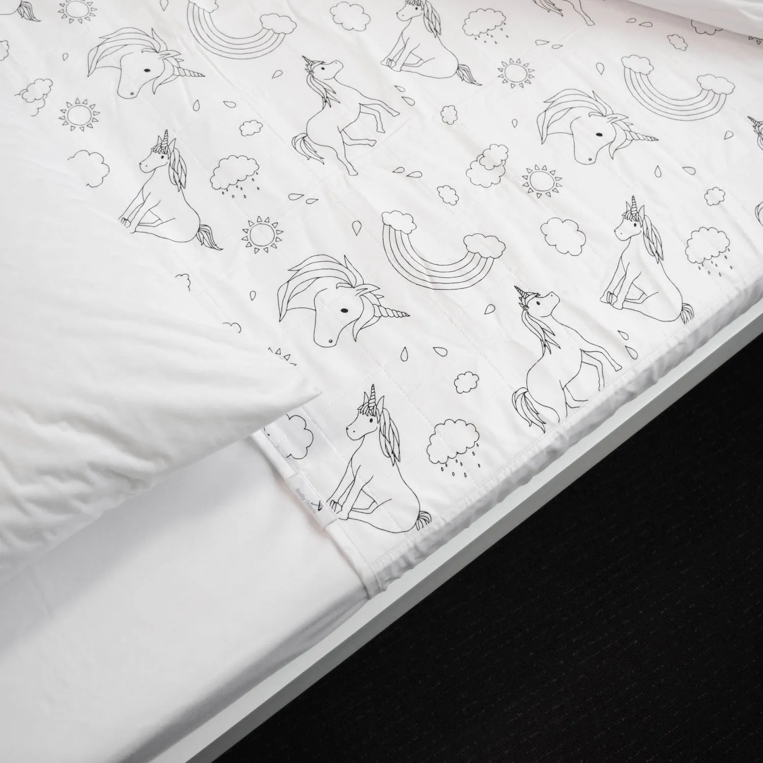 Brolly Sheet with Wings - King Single - Unicorn Print