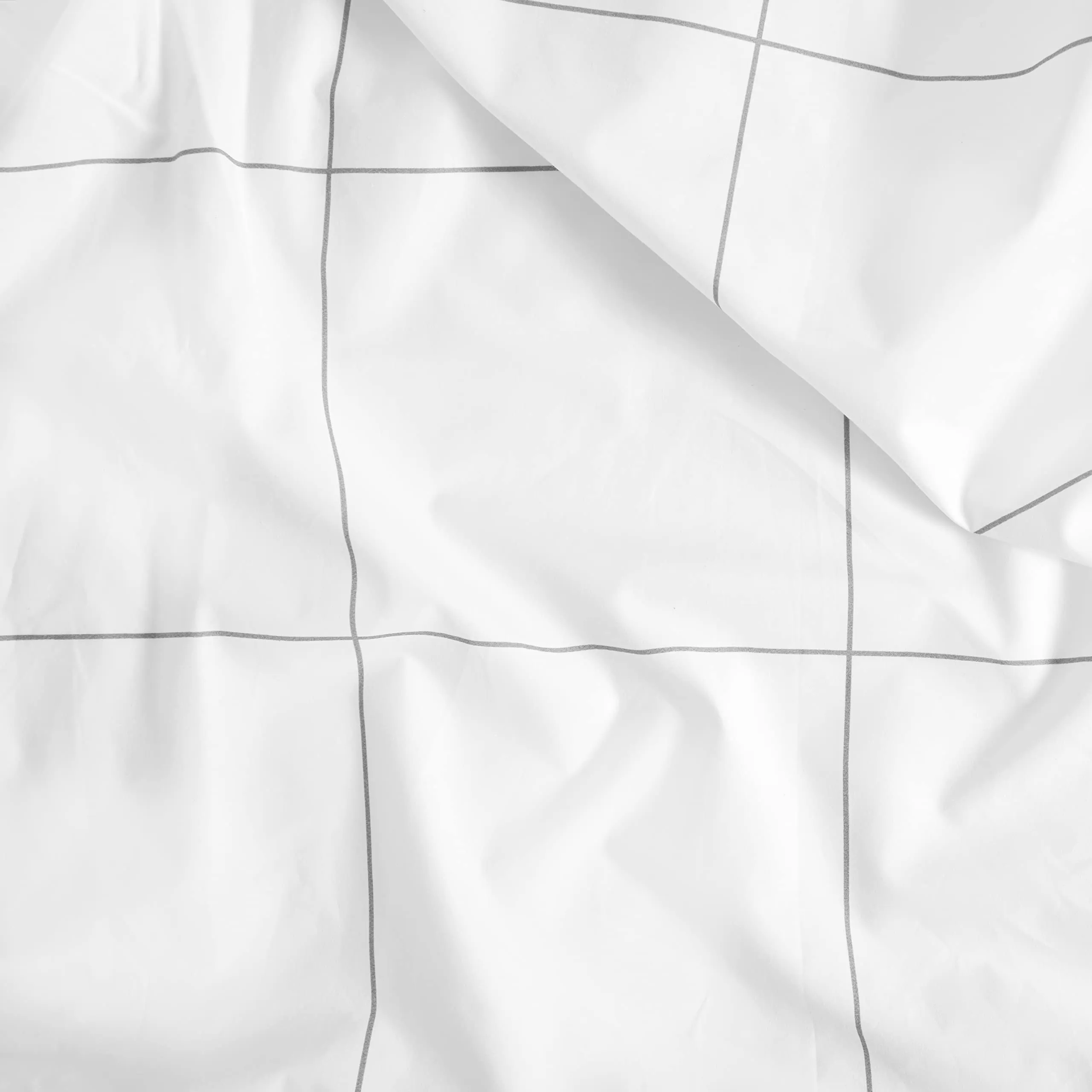 Brooklinen Luxury Percale 4 Piece Sheet Set - 100% Cotton, Queen Size in Window Pane - 1 Fitted Sheet, 1 Flat Sheet, 2 Pillowcases | Best Sheets for Hot Sleepers