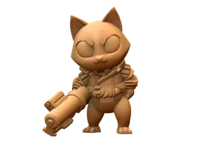 Capsule Chibi - Catneda - Cat Mercenary / Bounty Hunter