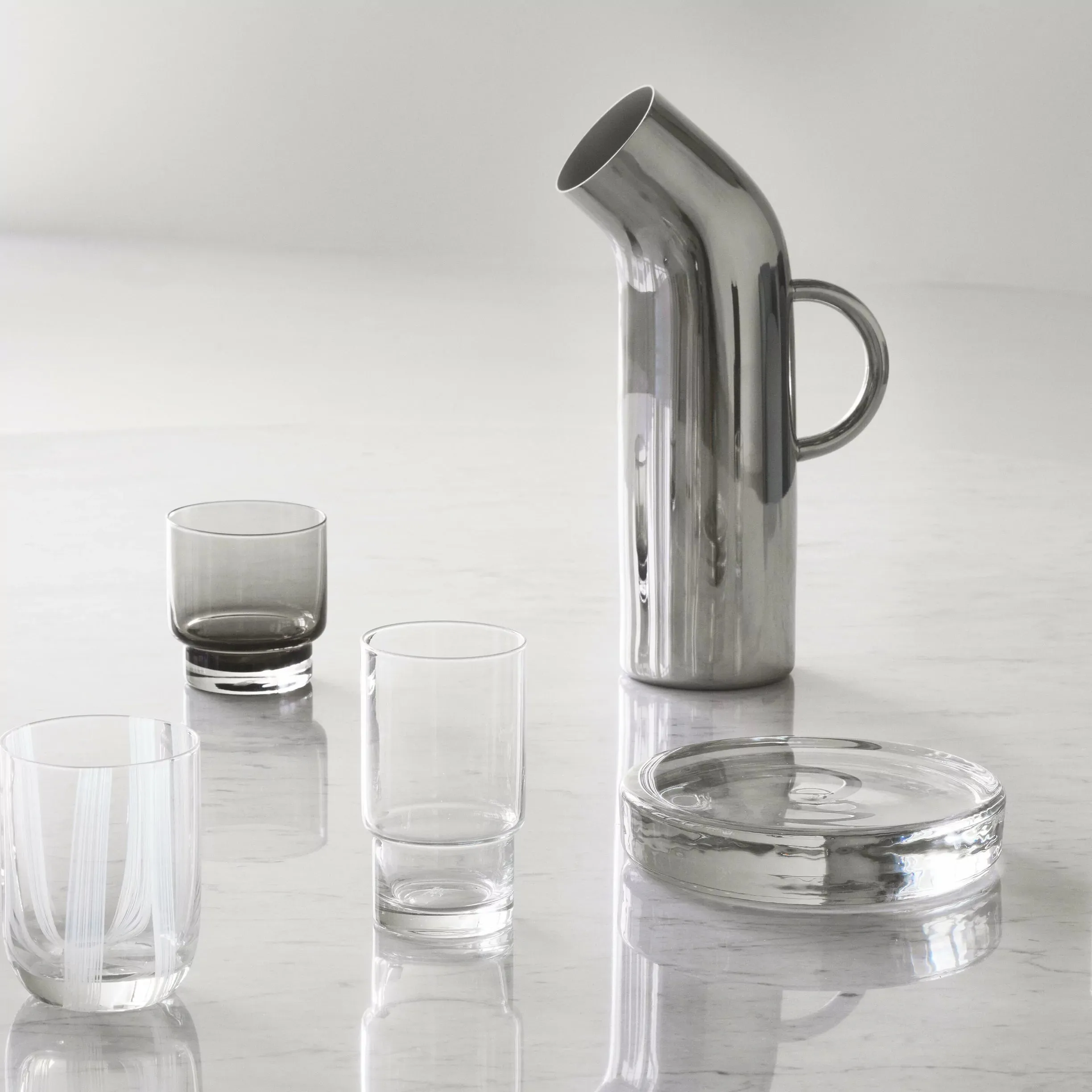 Carafe Design En Acier Poli Miroir Pipe - Normann Copenhagen