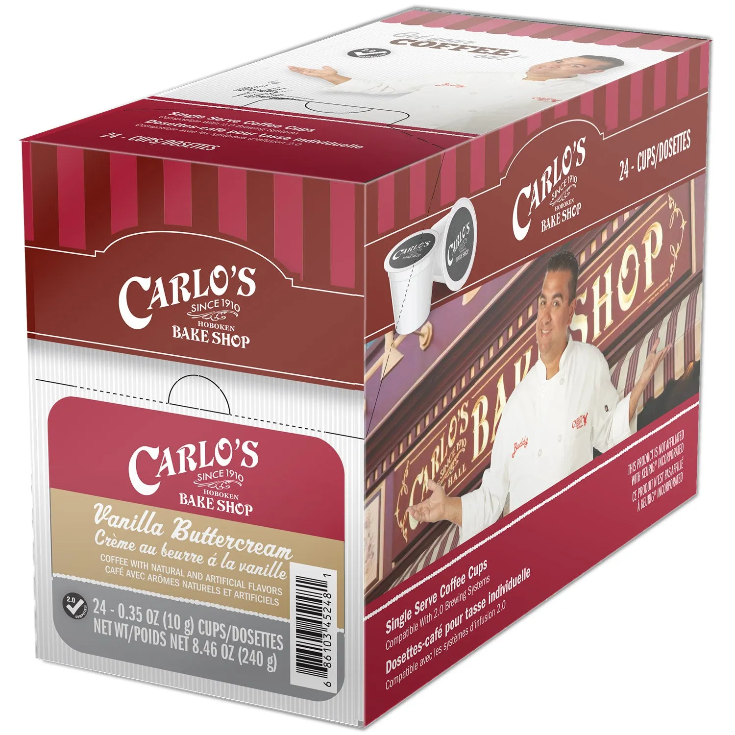 Carlo's Bake Shop Vanilla Buttercream Single Serve Coffee 24 Pack