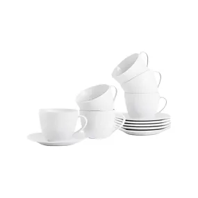 Ceramic Cup & Saucer 6pc Set