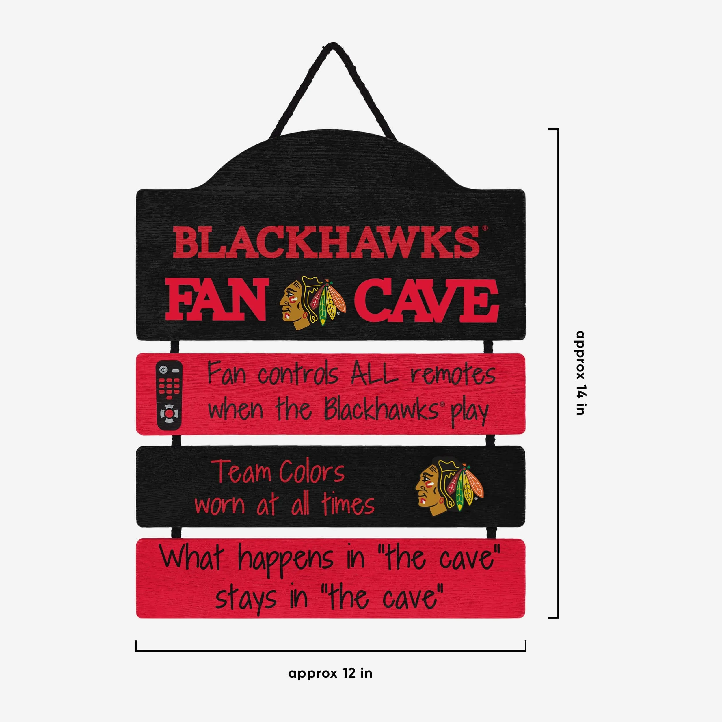 Chicago Blackhawks Mancave Sign