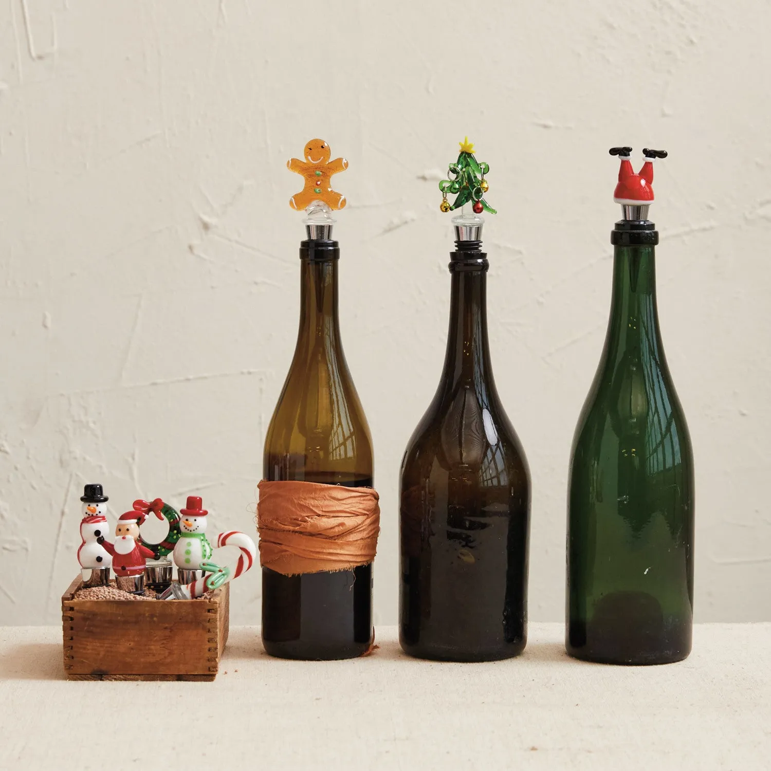 Christmas Wine Toppers