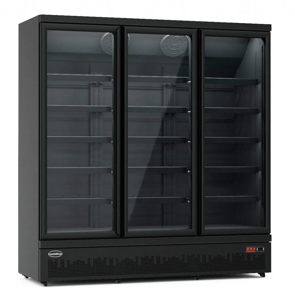 Combisteel Triple Glass Door Display Freezer JDE-1530F Black - 7455.2250