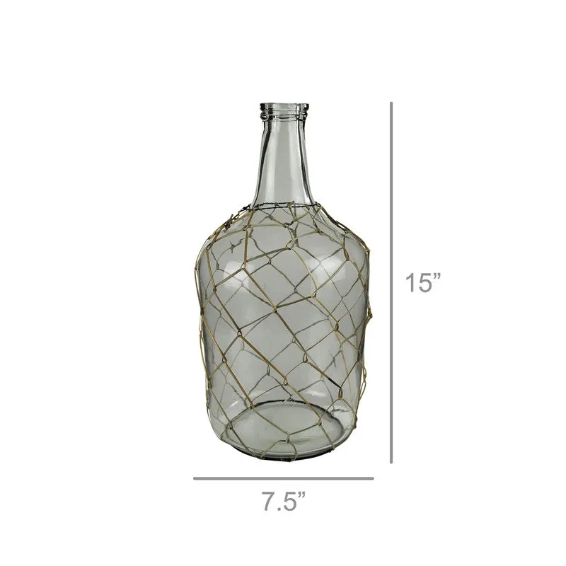 Conde Longneck Glass Bottle, Cane - Med